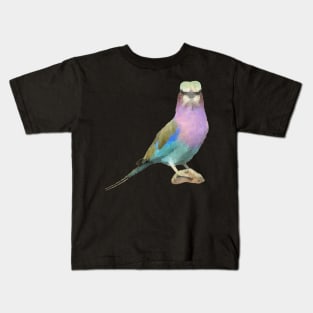 Lilac breasted Roller / Polygon - Bird in Africa Kids T-Shirt